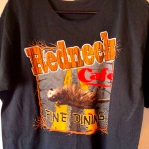Redneck Cafe,Fine Dining, Men's Large Tshirt & FREE THANK YOU GIFT